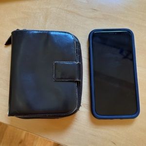 PRADA Made in Italy Brown Patent Leather Trifold Wallet